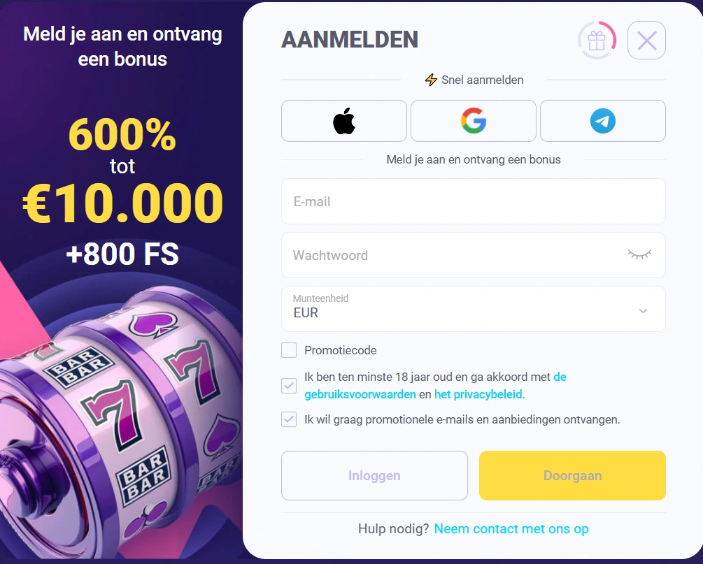 Lalabet Casino Een account aanmaken